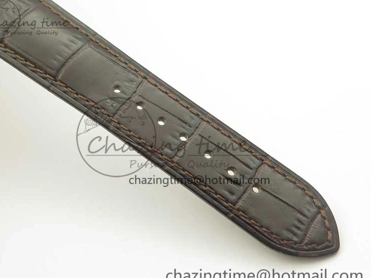 0507 Practical De Ville RG MKF 1:1 Best Edition Silver Dial RG Markers on Brown Leather Strap MIYOTA 9015 V 8049